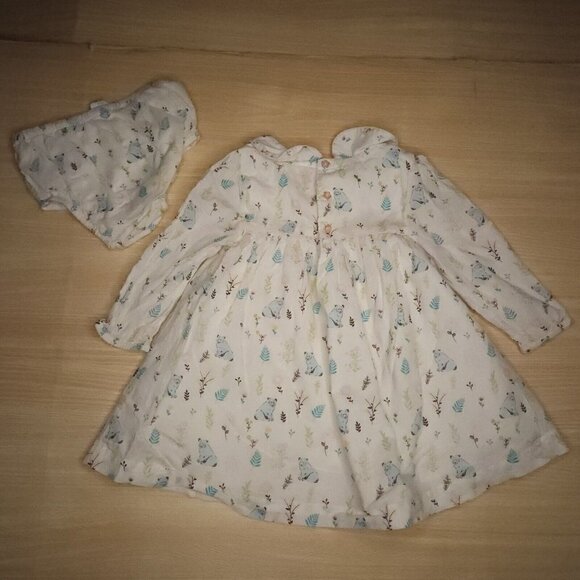 Starting Out Toddler Girls Bear Nature Lightweight Dress 24 Months - Picture 2 of 6